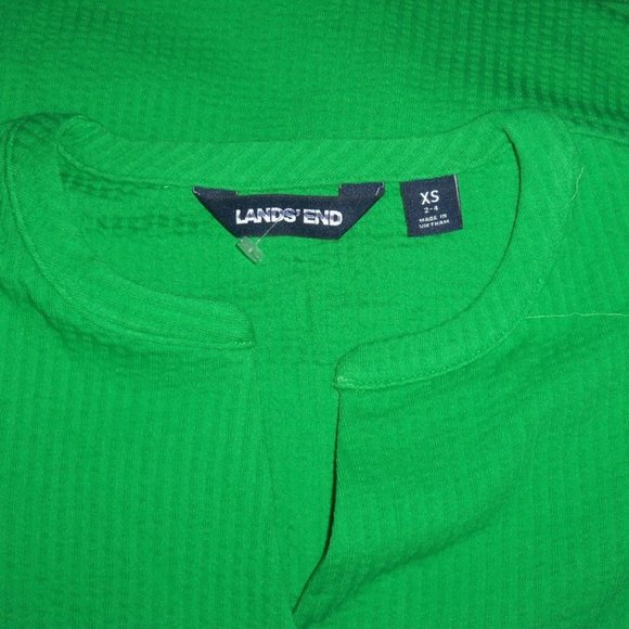 Land's End Green Seersucker Top Shirt - Women’s XS - Picture 7 of 9